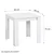 Homestyle4U Jedilna miza in stol set, 80x80x75 cm, bela in rjava