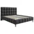 MID.YOU OBLAZINJENA POSTELJA 140 cm x 200 cm , les, tekstil, leseni material antracit