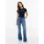 Tommy Jeans Majica Logo Slim mornarska/bela