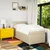 vidaXL vidaXL Box spring postelja z vzmetnico krem 100x200 cm blago, (21305938)