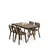 Hanah Home Trpezarijski set, 5 komada, Bež