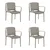 Hanah Home Set stolica Nes, 61x85x95 cm, 4 komada, Sive