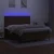 Vidaxl Box spring postelja z vzmetnico LED temno rjava 180x200cm blago