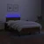 Vidaxl Box spring postelja z vzmetnico LED tem. rjava 120x190 cm blago