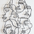 WALLXPERT Zidna dekoracija Faces Line Art APT743 M