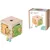 Drevená kocka so zámkami Montessori Lock Cube Eichhorn 4 rôzne uzatváracie mechanizmy od 3 rokov EH6054