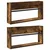Polica za časopise Zidne 2 pcs Dimljeni hrast 60 x 12 x 30 cm