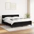 Vidaxl Box spring postelja z vzmetnico črna 160x200 cm blago