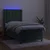 Vidaxl Box spring postelja z vzmetnico LED tem. zelena 90x200 cm žamet