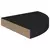 Plutajuće kutne police 2 kom crne 25 x 25 x 3,8 cm MDF