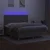 Krevet box spring s madracem LED smeđesivi 180x200 cm tkanina