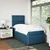 Vidaxl Box spring postelja z vzmetnico temno modra 100x200 cm žamet