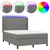 Vidaxl Box spring postelja z vzmetnico LED temno siva 140x200 cm blago