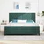 Vidaxl LED Box Spring Postelja Temno zelena 200 x 200 cm Žamet