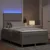 Vidaxl LED Box Spring Postelja z vzglavjem Taupe 120 x 200 cm blago