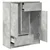 Komoda s ladicama i vratima beton siva 73x31x90 cm