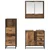 Set namještaja za kupaonicu 3 pcs Staro drvo Konstruirano drvo