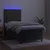 Vidaxl Box spring postelja z vzmetnico LED temno siva 90x190 cm žamet