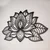 Wallity Zidna dekoracija Lotus-APT524MS, 44x68 cm, 1.2 mm, Crna