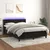 Vidaxl Box spring postelja z vzmetnico LED črna 140x190 cm žamet
