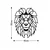 Wallity Zidna dekoracija Lion, 40x50 cm, 1.5 mm, Crna