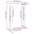 Vidaxl Obok za vrtnice 150x60x204 cm impregnirani les