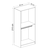 Hanah home Ormar Kale Glass Dark Grey1 90x210x52cm Tamnosivi
