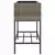 Vrtne sadilice s policom 2 kom sive 90 x 40 x 75 cm poliratan