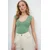 Trend Alacati Stili Ženska bluza bez rukava Alc-X13753, V-izrez, Zelena
