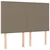 Vidaxl Box spring postelja z vzmetnico LED taupe 140x200 cm blago