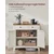 Songmics Kuhinjski kabinet 40x80x80 cm bela rjava
