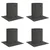 Okrugli sidrište u zemlji 4 pcs Antracit 18 x 18 x 15 cm Metal