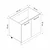 Hanah Home kuhinjski element Minar 4152, 120 cm, beli / antracit