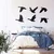 WallXpert metalni zidni ukras 5231, set od 6 silueta divljih gusaka u letu, crni