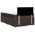 Vidaxl Box spring postelja z vzmetnico temno rjav 120x200 cm blago