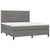 Vidaxl Box spring postelja z vzmetnico LED temno siva 160x200 cm blago