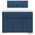 Vidaxl Box spring postelja z vzmetnico modra 100x200 cm blago