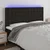 Vidaxl LED posteljno vzglavje črno 180x5x118/128 cm blago