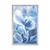 Plakat modro beli cvetovi hortenzije - 40x60 black