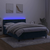 Vidaxl Box spring postelja z vzmetnico LED temno modra 140x200cm žamet