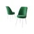 Hanah Home set trpezarijskih stolica Jaxe 4 kom, smaragdno zelena tkanina Babyface, bele metalne noge