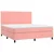 Vidaxl Box spring postelja z vzmetnico roza 180x200 cm žamet