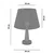 Opviq Stona lampa 302, 60 W, 43 cm, Krem