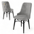 Hanah Home Set 6 trpezarijskih stolica Pare Sivo-Crni