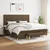 Vidaxl Box spring postelja z vzmetnico temno rjav 200x200 cm blago