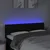 Vidaxl LED posteljno vzglavje črno 144x7x78/88 cm blago