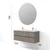 Skye Decor Set kupatilskog ormarića sa umivaonikom i ogledalom, 2 dela, Bež