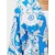 Happiness Istanbul Ženski Plavo-Beli Šareni Viskoza Kimono EN00615, Plavo-Belo / Plavo