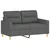 Dvosed temno siv 120 cm blago