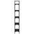 Police za knjige s 5 razina crne 60,5 x 24 x 166,5 cm drvene